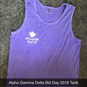 Size S Alpha Gamma Bid Day 2016 tank top